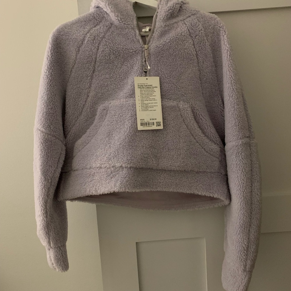 Oversized scuba,Lavender Sherpa Hoodie